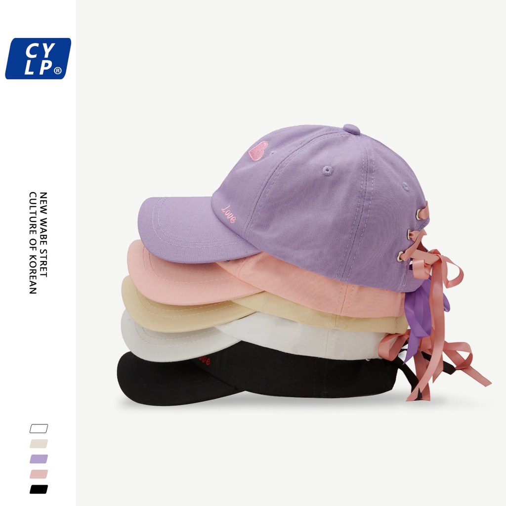 Mũ Lưỡi Trai Thêu Hình Trái Tim Phong Cách Hàn Quốc Thời Trang Mùa Hè Cho Nữ