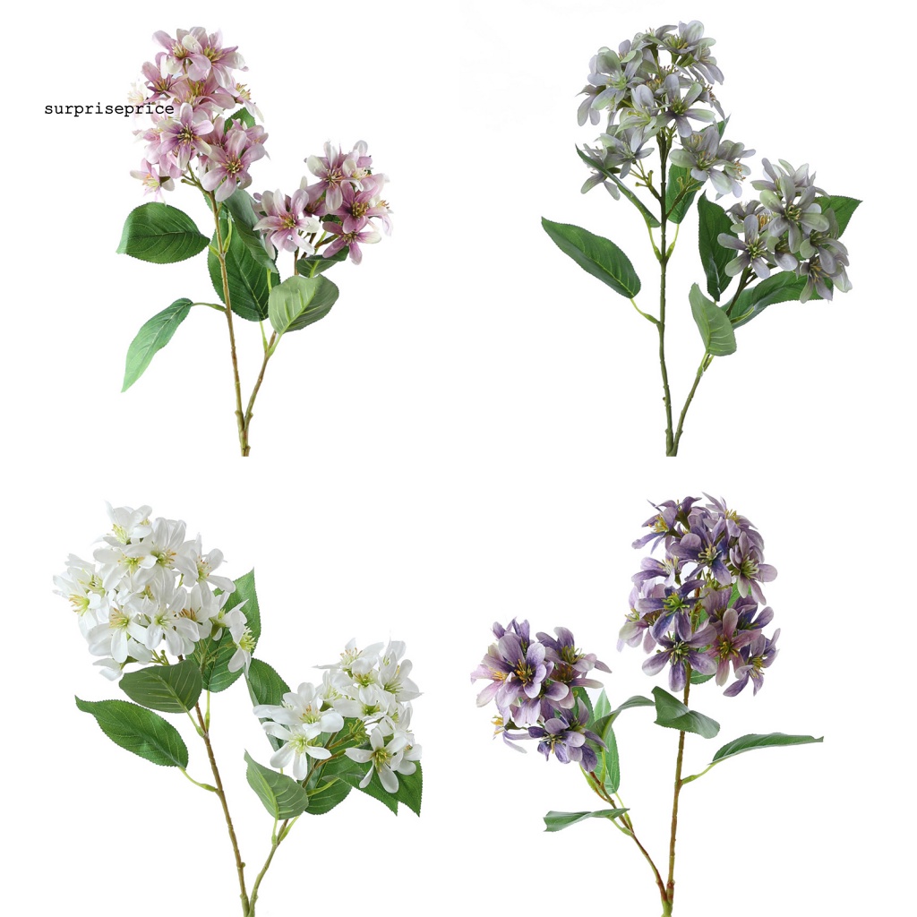 1 Nhánh Hoa 3D Nhân Tạo Không Phai Màu Trang Trí Khách Sạn / Tiệc Cưới DIY