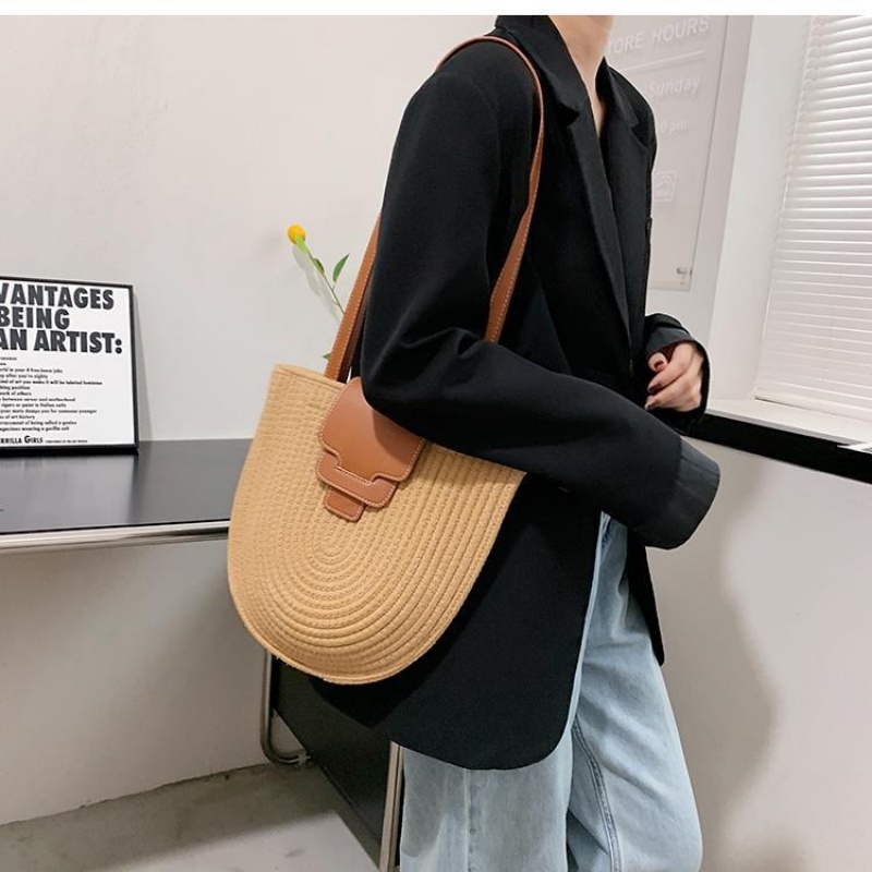 Túi Xách Bucket Đan Rơm Thời Trang Mùa Hè 2022 Mới Mẻ Cho Nữ