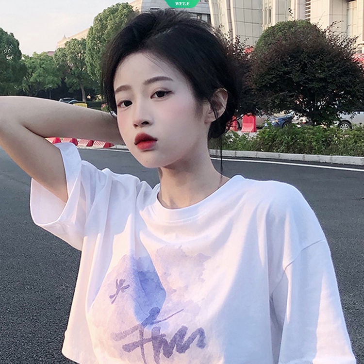 Áo Thun Tay Ngắn Dáng Rộng Thời Trang Mùa Hè Hàn Quốc 2023 Cho Nữ