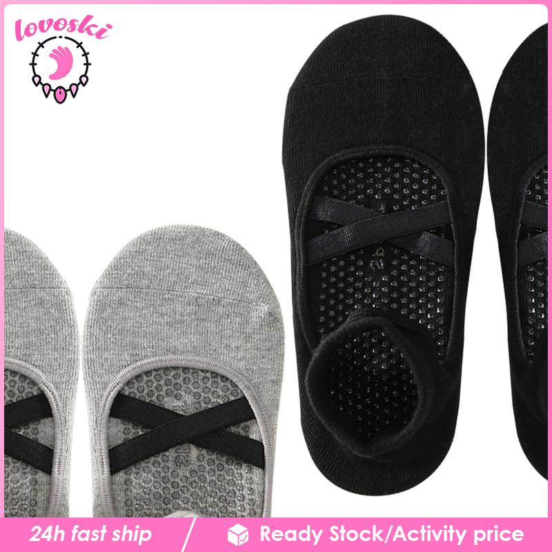 Bộ 2 Đôi Vớ Cotton Tập Yoga Hở Lưng Chất Lượng Cao Cho Nữ