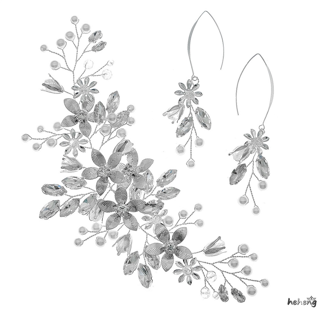 Bông Tai Hoa Vành Tai Ngọc Trai Không Gây Dị Ứng Hóa Trang Cô Dâu