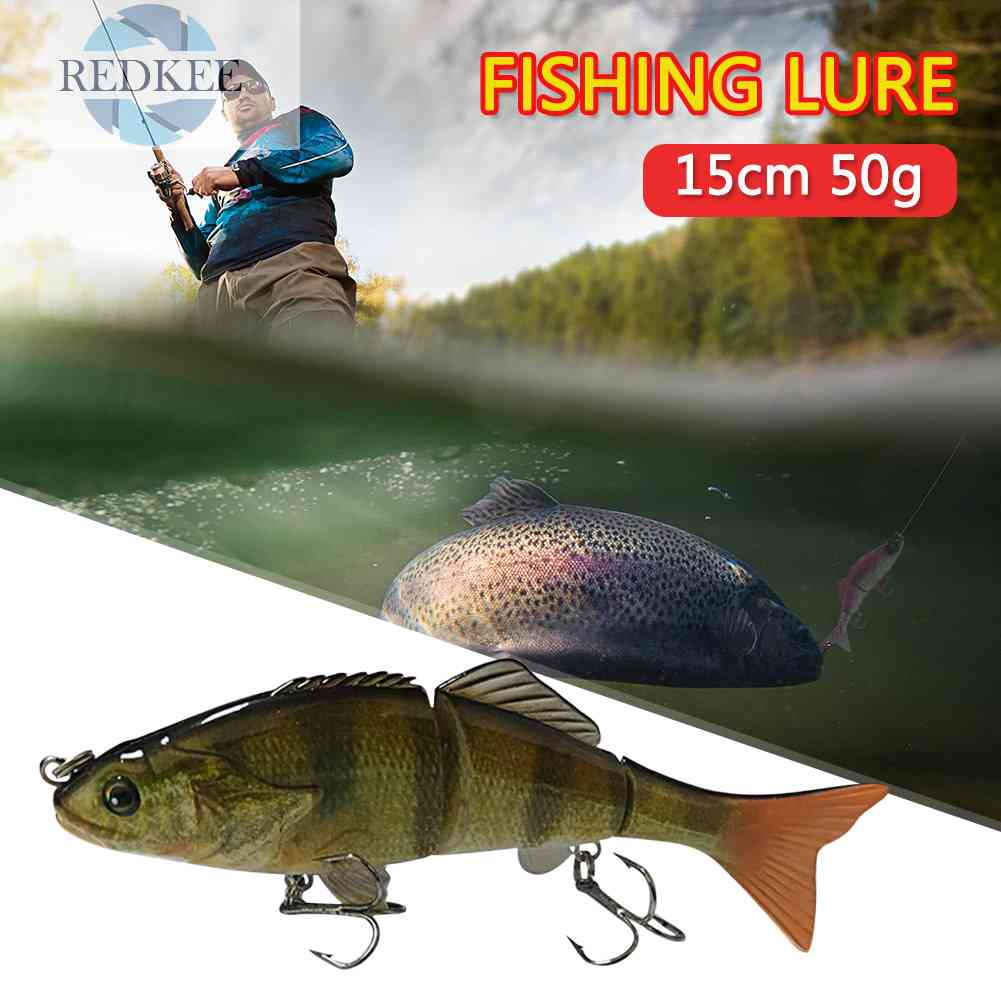 Mồi Câu Cá Giả Cứng 3 Đoạn 15cm 50g Nhiều Khớp Nối