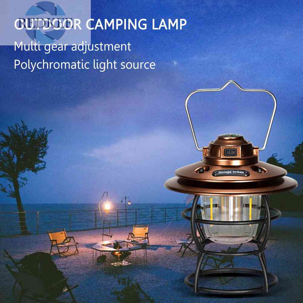 Đèn Cắm Trại 3 Bánh Răng Phong Cách Retro