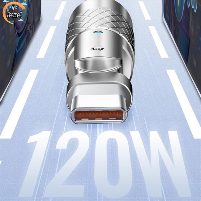 Dây Cáp Sạc Nhanh Usb Loại C 180 120w 6A Có Đèn Led Dành Cho Điện Thoại