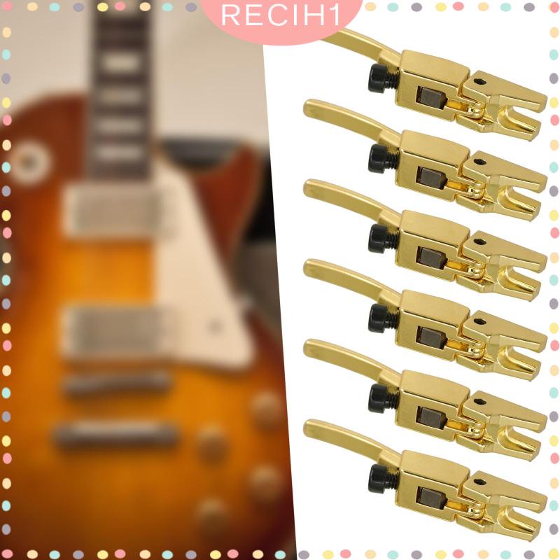 Bộ 6 Khóa Dây Đàn Guitar Hai Khóa Cố Định Tiện Dụng