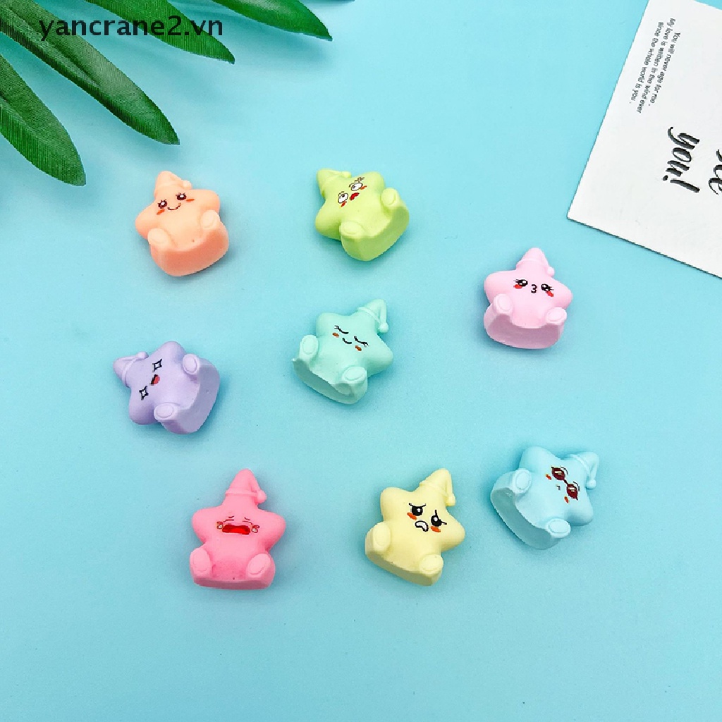 Bộ 2 Đồ trang trí Ngôi Sao Hoạt Hình Bằng Nhựa Resin Phát Sáng Trang Trí Xe Hơi {yancrane2.vn}