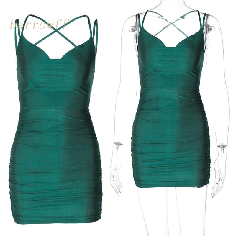 Váy body Đan Dây Chéo Lưng Quyến Rũ