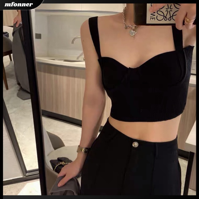 Áo Hai Dây Dệt Kim Ôm Dáng Nhiều Màu Sắc Thời Trang Cho Nữ