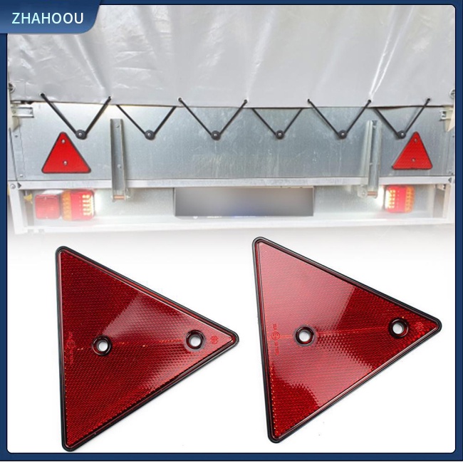 ☃Nhà Cửa☃ Miếng Dán Phản Quang Hình Tam Giác Màu Đỏ An Toàn Cho Xe Tải Trailer Rv