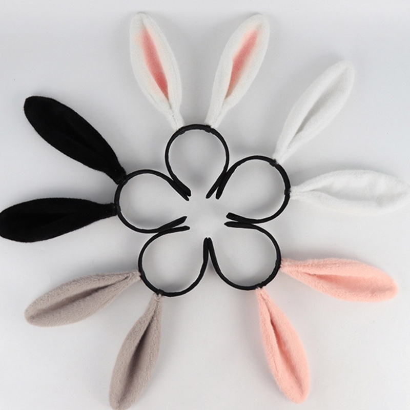 Băng Đô Tai Thỏ Bằng Lông Nhung Dễ Thương Xinh Xắn Dành Cho Nữ