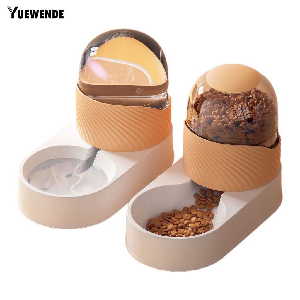 1 Bộ Dụng Cụ Cho Thú Cưng Ăn Tự Động Chia Ngăn Khô Và Ướt