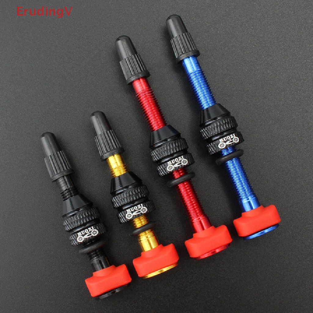 Bộ 2 Van Lốp Xe Đạp Không Ruột 40mm 60mm F / V CNC Bằng Hợp Kim Đồng