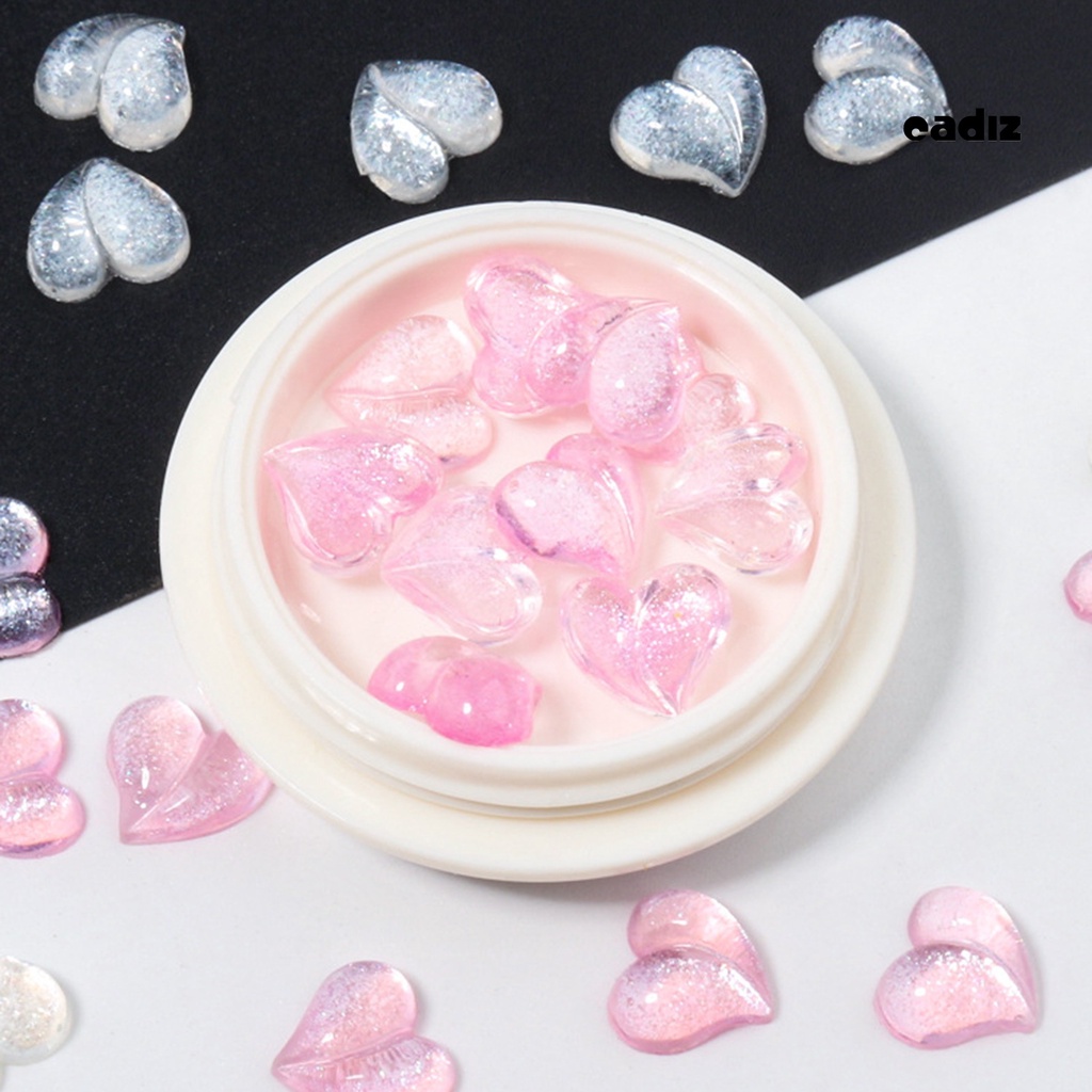 Set 10 Hộp Phụ Kiện Trang Trí Móng Tay Nghệ Thuật Ba Chiều Bằng Nhựa Trong Suốt