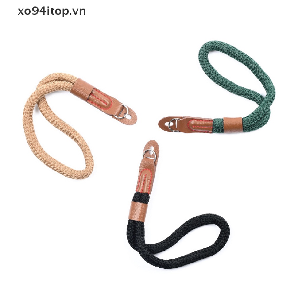 Xoitop Dây Đeo Cổ Tay Cotton Bện Lỗ Tròn Cho Máy Ảnh Kỹ Thuật Số Leica Digital SLR