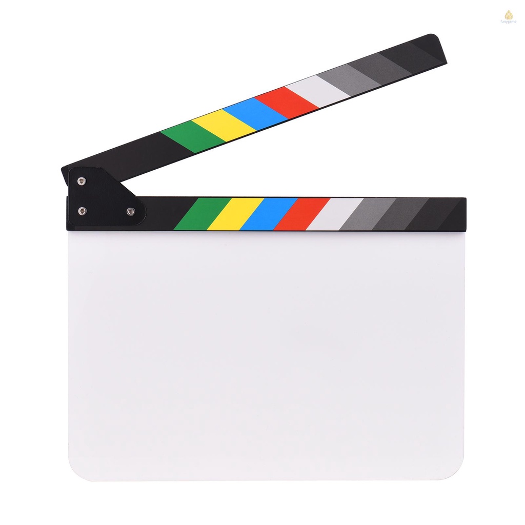 Bảng Clapboard 30 * 24cm / 12 * 9in Bằng Acrylic Kèm Que Cắt Nhiều Màu Sắc