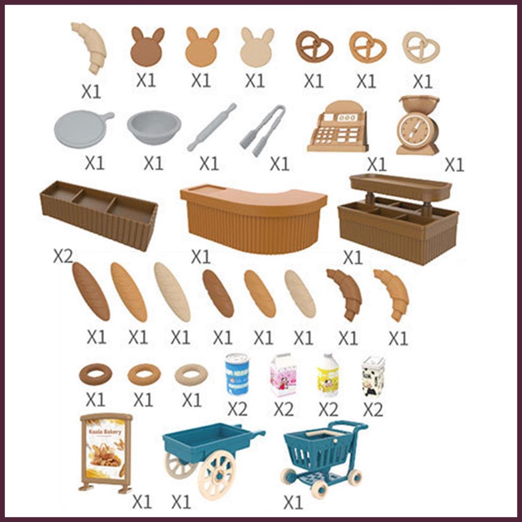 Bộ Đồ Chơi Nội Thất Trang Trí Nhà Búp Bê Tỉ Lệ 1: 32