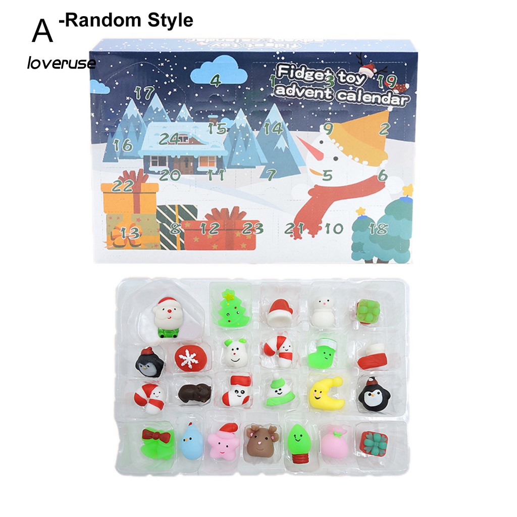 1 Bộ Đồ Chơi Bóp Nén Giảm Căng Thẳng Chủ Đề Giáng Sinh