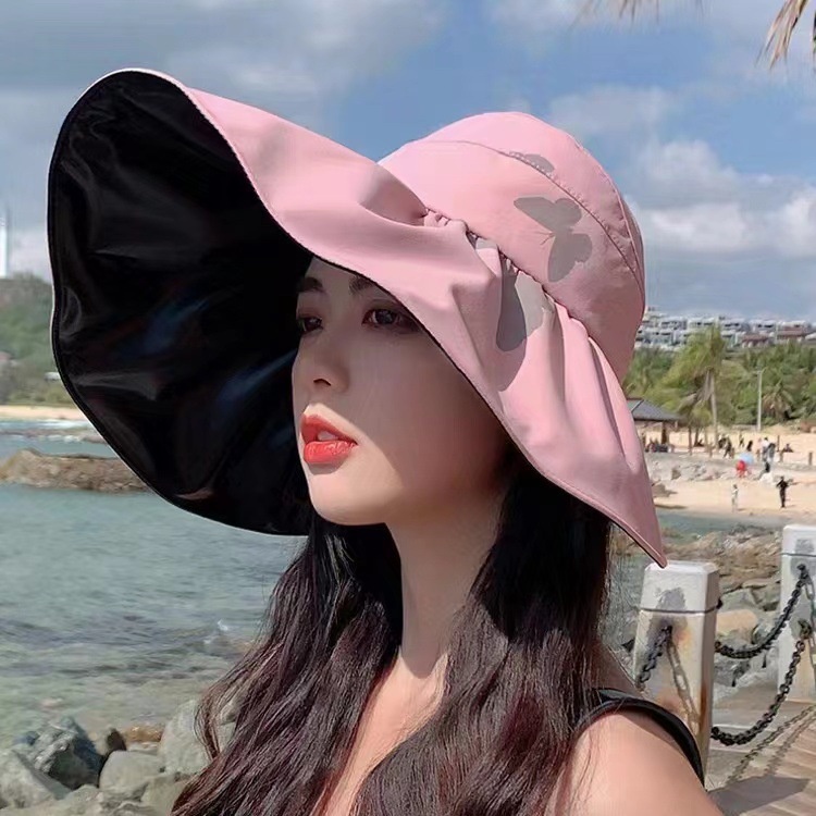 Nón Rộng Vành Che Nắng Hở Chóp Thời Trang Mùa Hè Hàn Quốc Cho Nữ