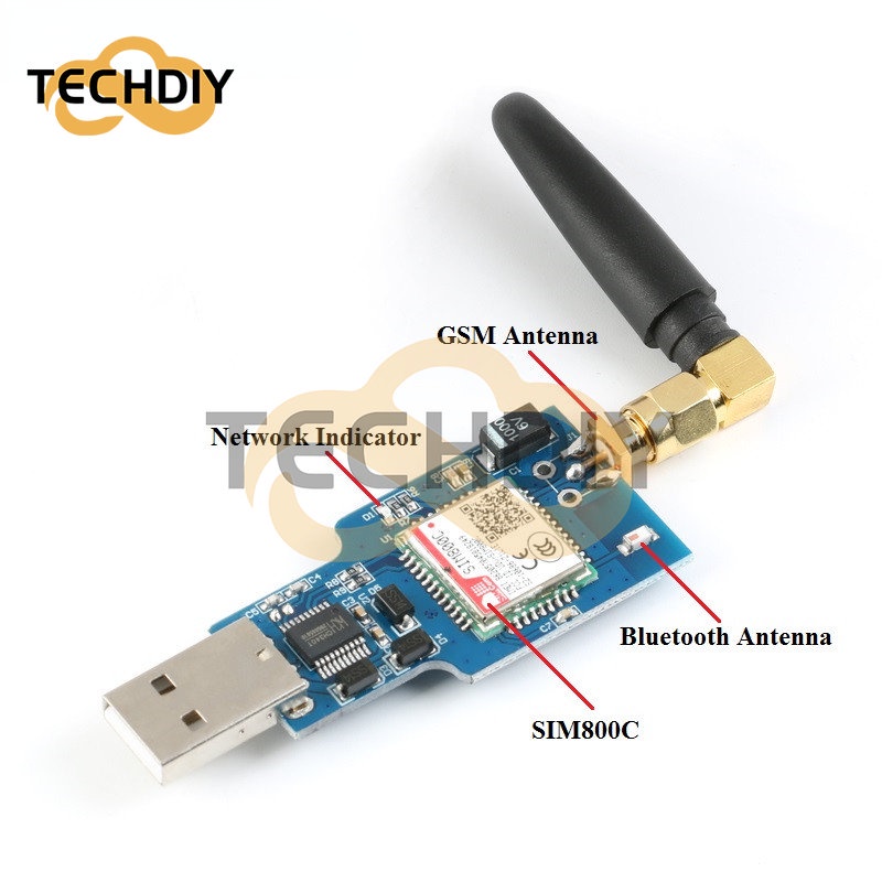 Mô-đun Chuyển Đổi USB Sang GSM GPRS SIM800 SIM800C Cho Bluetooth Không Dây