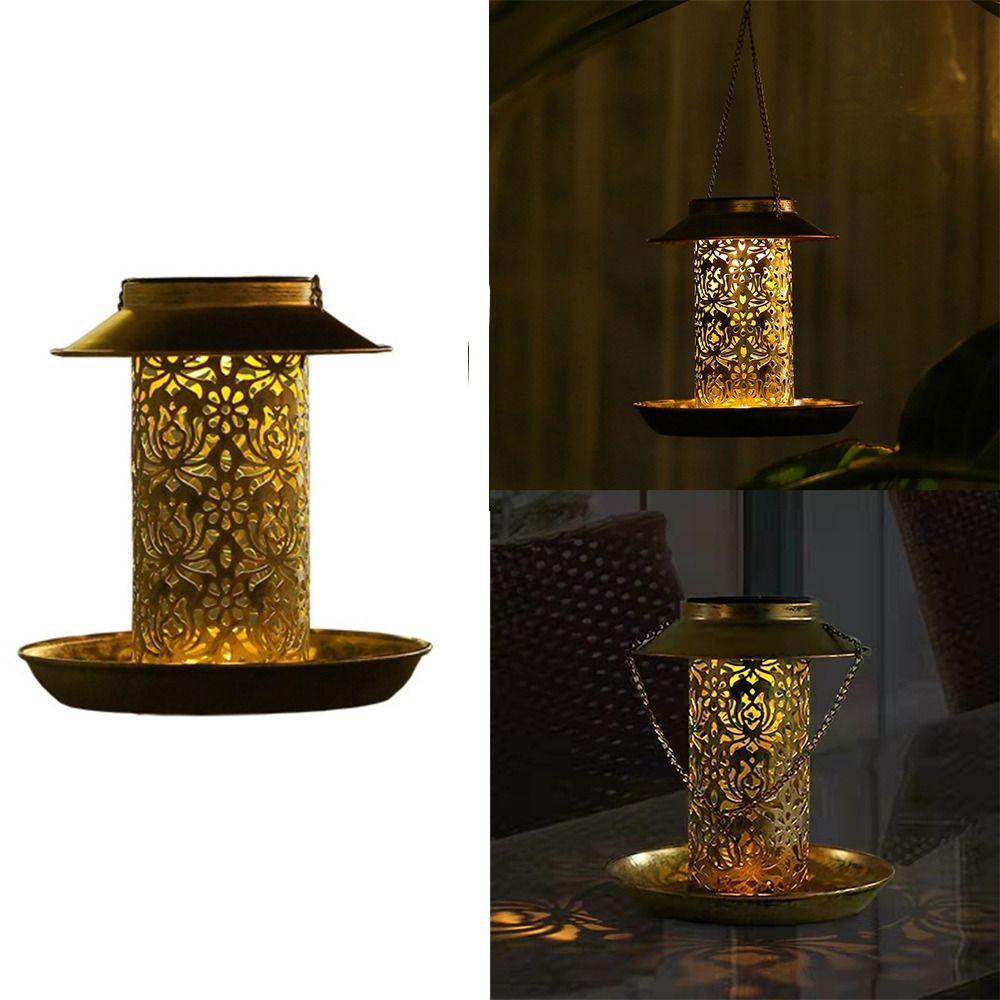 KUNHEV Khay Đựng Thức Ăn Cho Chim Bằng Kim Loại Sử Dụng Năng Lượng Mặt Trời