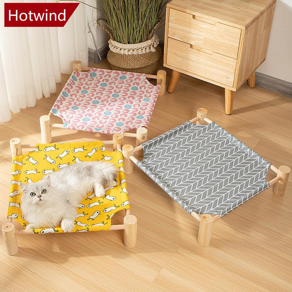 Võng Treo Bốn Mùa Bằng Gỗ Trơn Tháo Rời Được Thông Dụng Cho Thú Cưng T3Z9