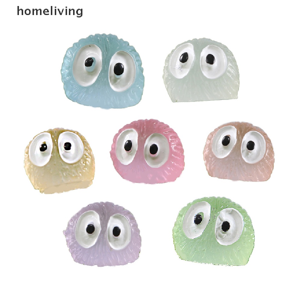 Bộ 5 Bùi Nhùi Mini Màu Đen Dạ Quang Trang Trí Tiểu Cảnh