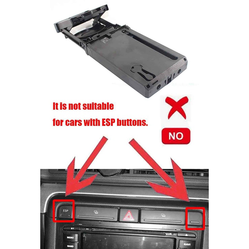 1 Cái 8E 8E2862534Giá Đỡ Cốc Nước Có Thể Thu Gọn Tiện Dụng Cho Xe Hơi Audi A4 B6 B7 2002-2008