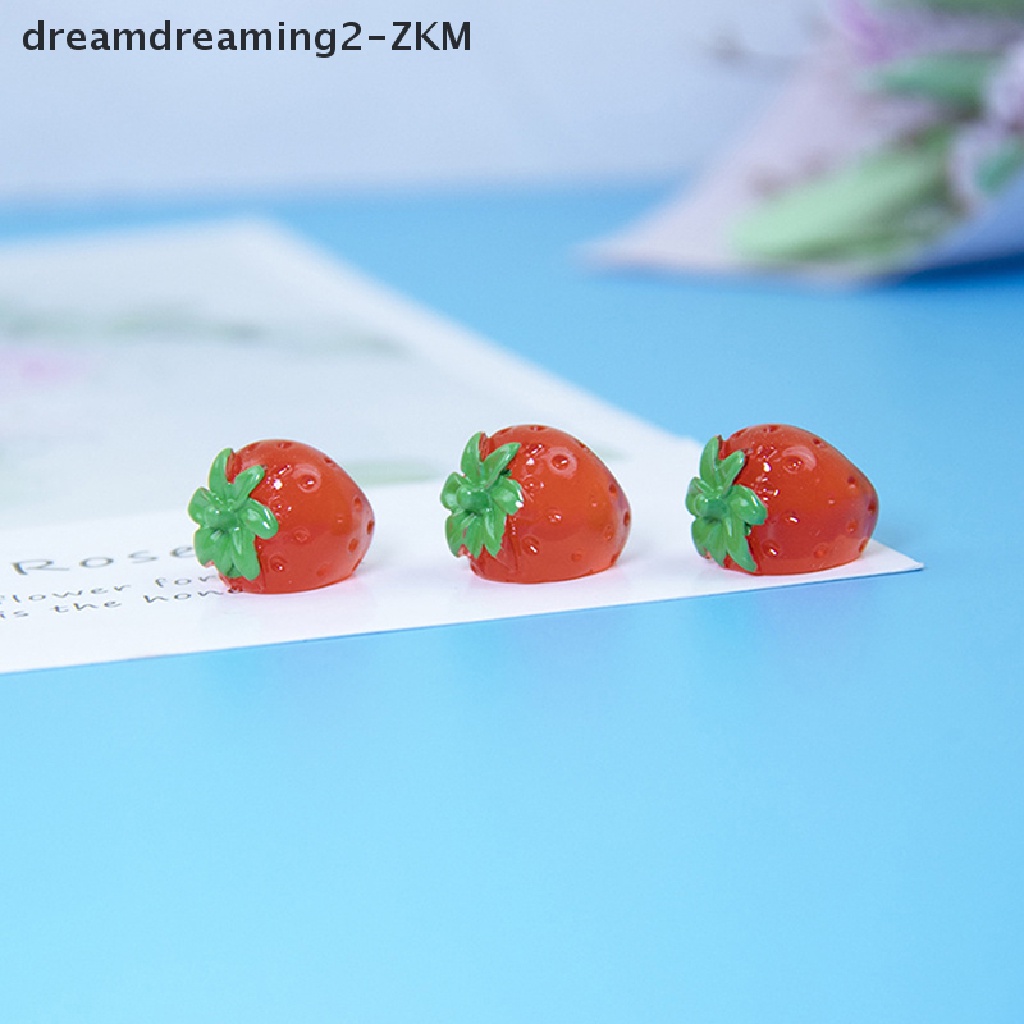 Bộ 5 Phụ Kiện Trang Trí Tóc Hình Trái Cây Hoạt Hình 3D DIY Bằng Nhựa Resin