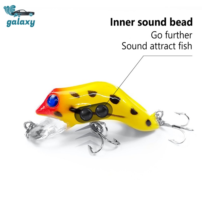 Galaxy Mồi Giả Câu Cá Hình Ếch 3d 5.5cm / 8.9g 3-4 Feet