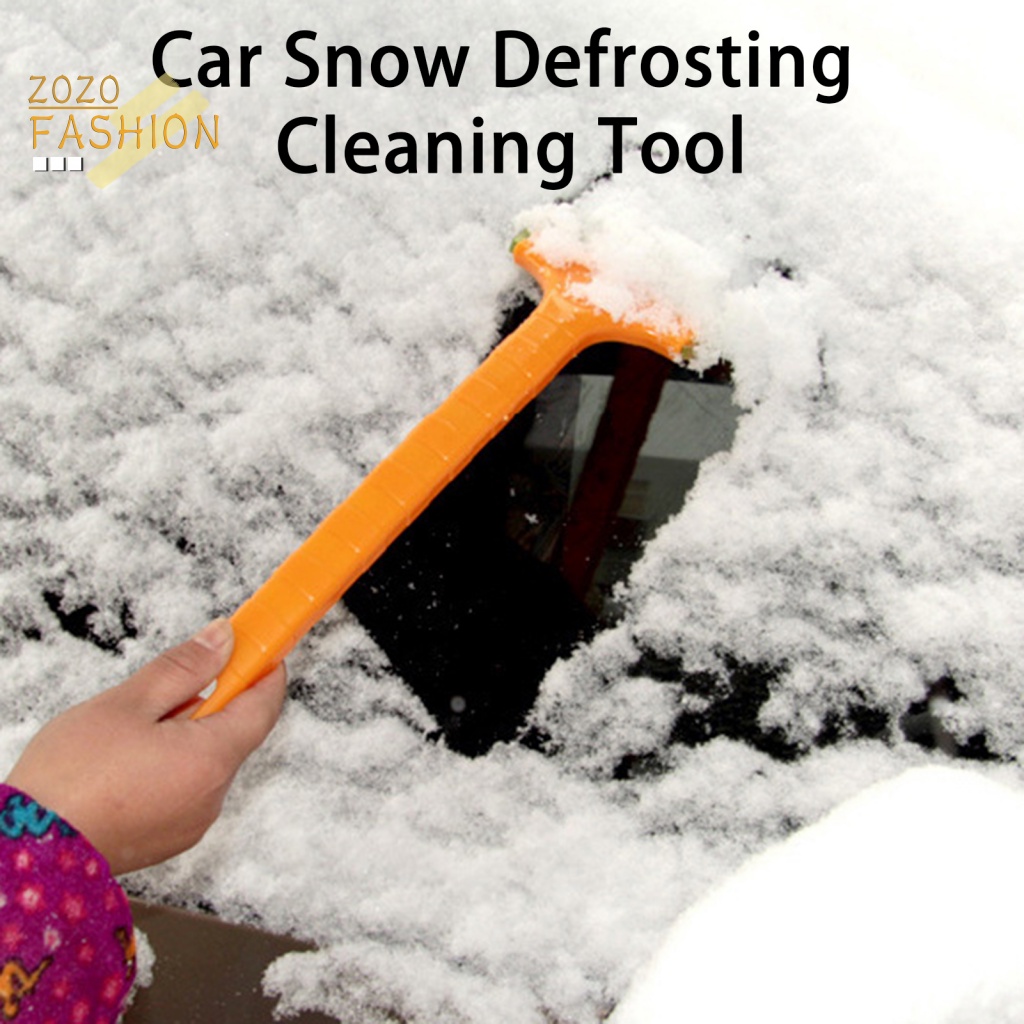 Bộ 2 Dụng Cụ Làm Sạch Tuyết Cho Kính Chắn Gió Xe Hơi Thiết Kế Tay Cầm Dài Tiện Lợi