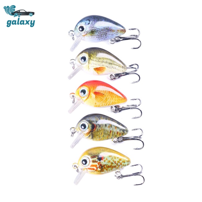 Galaxy Set 5 Mồi Giả Nhử Cá Mini 5 Màu 1.5g Kèm Hộp Đựng