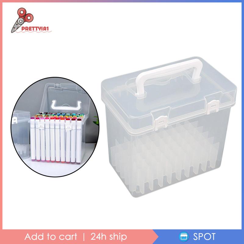 [Prettyia1] Hộp Đựng Bút Đánh Dấu Rỗng Thủ Công Có Tay Cầm Cho Trường Học