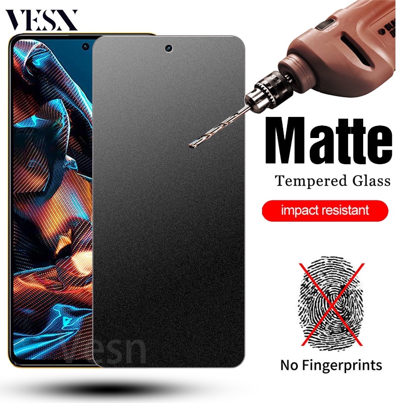 Kính Cường Lực Chống Vân Tay Mồ Hôi Cho Xiomi Xiaomi POCO C65 F5 X5 X4 X3 NFC F4 F3 GT M5 M4 M3 Pro C40 C50 C55 5G 4G 2023