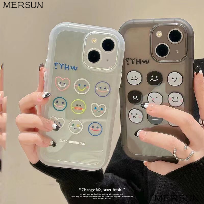 ✅Ốp Điện Thoại In Hình Mặt Cười 13 Kiểu Dáng Đơn Giản Cho Iphone 12 7 8 11Promax 14 7F8G