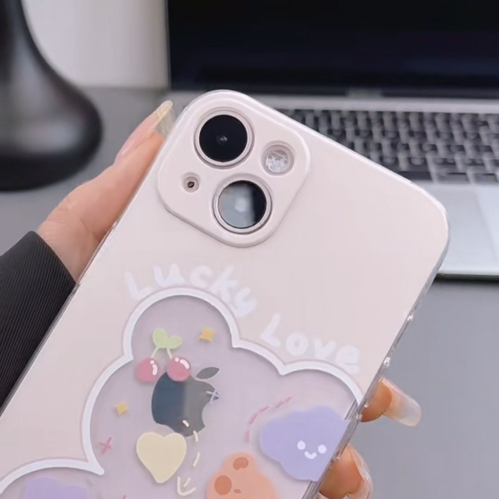 ✅Ốp Điện Thoại Silicone Mềm Trong Suốt Họa Tiết Hoa Phong Cách Hàn Quốc Cho iPhone14promax 11 13 12