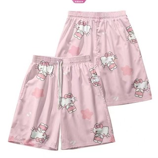 Quần Short Bóng Rổ Đi Biển In Hình Sanrios Hello Kitty Kuromi Đáng Yêu
