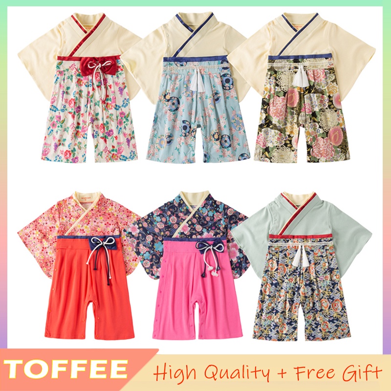 Bộ Đồ Liền Thân Kimono Nhật Bản 9 Màu Sắc Tùy Chọn In Họa Tiết Cho Bé Trai Bé Gái Mặc Trong Tiệc Cưới
