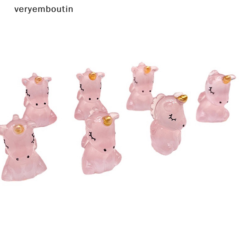 Bộ 5 Phụ Kiện Hình Kỳ Lân Màu Dạ Quang Trang Trí Nghệ Thuật