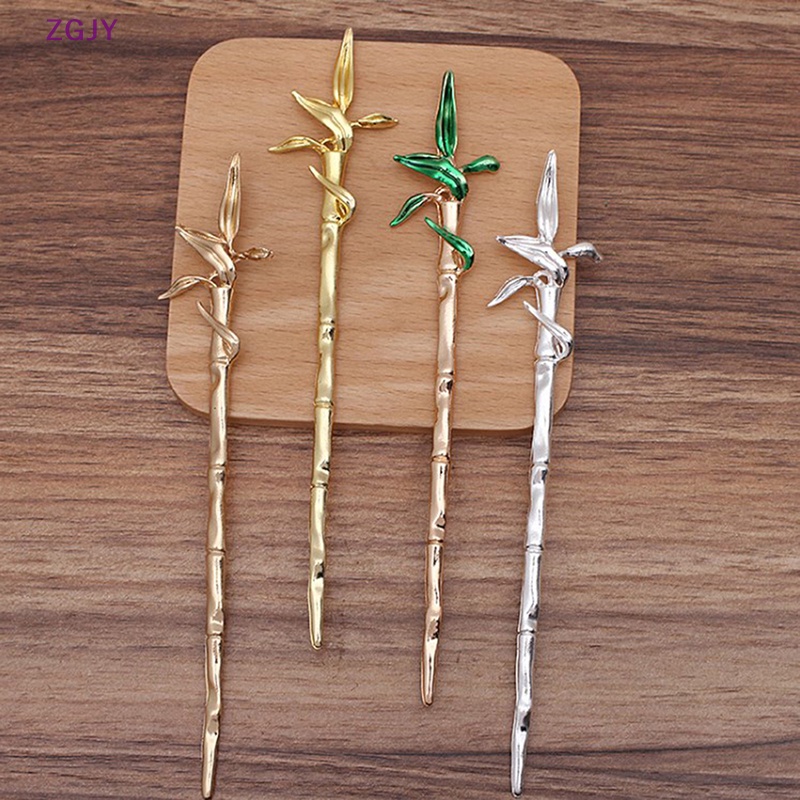 Trâm Cài Tóc Bằng Kim Loại Hình Cây Tre Phong Cách Trung Hoa Cổ Điển Cho Nữ Mới