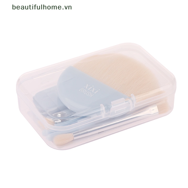 Set 6 Cọ Trang Điểm Mini Mềm Mại Kèm Hộp Đựng Tiện Lợi Du Lịch Cho Nữ
