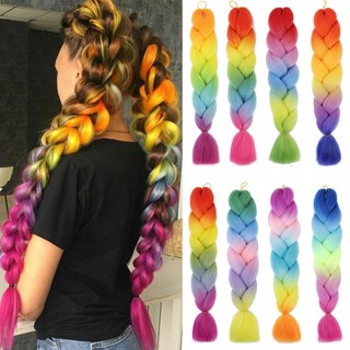 Bím Tóc Giả Ombre 5 Màu Sắc Lựa Chọn