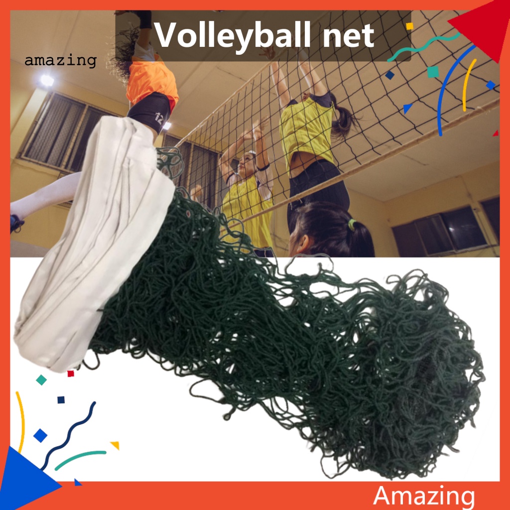 [AM] Lưới Bóng Chuyền Bằng Polyester Chắc Chắn Dễ Lắp Đặt Có Thể Gập Lại Dùng Trong Nhà