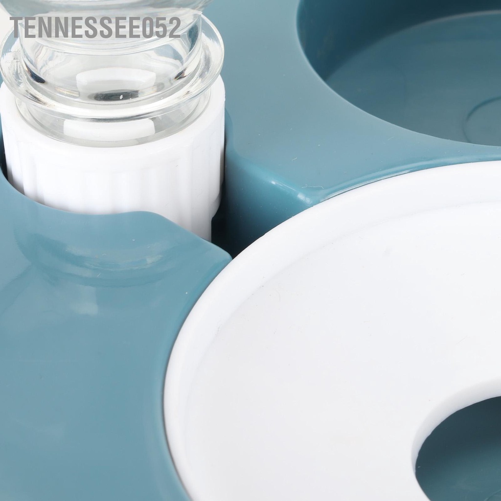 Tennessee052 Nâng Đứng Bát Đĩa Xi Phông Nguyên Lý Thép Không Gỉ 4 Trong 1 Có Thể Tháo Rời Ngăn Ngừa Khó Chịu Thức Ăn Cho Thú Cưng Chó Mèo