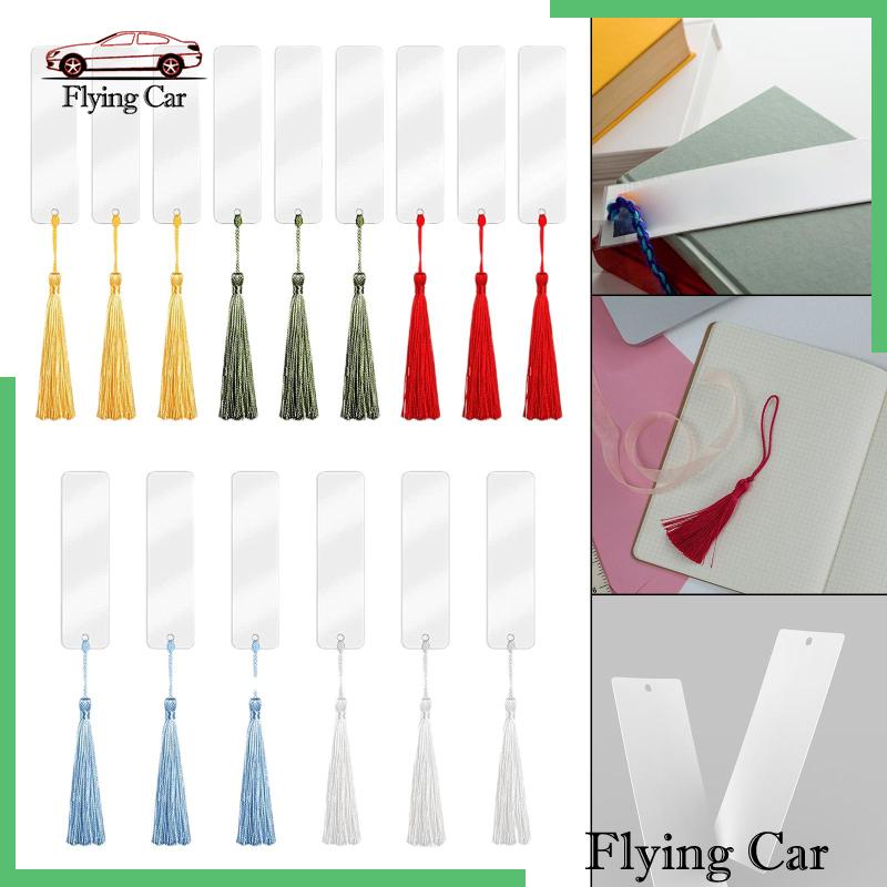Set 2 / 15 Thẻ Đánh Dấu Trang Sách Bằng Acrylic Trơn DIY