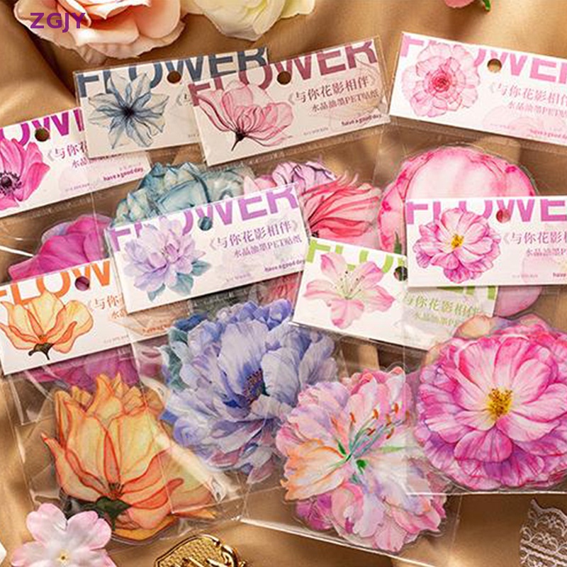 1 Bộ Nhãn Dán Hình Hoa Lá Vintage Cho Trang Trí Sổ Tay DIY Mới