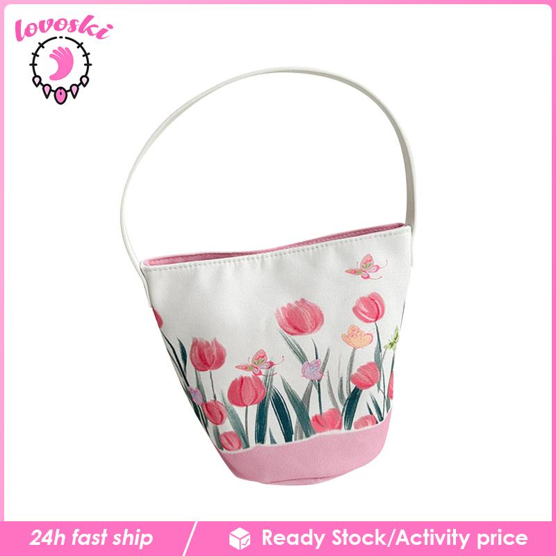 Túi Tote Đeo Vai Thêu Họa Tiết Thời Trang Mùa Xuân Cho Nữ