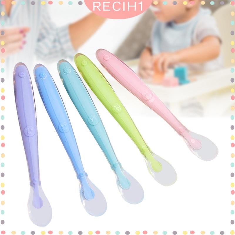 Bộ 5 Muỗng Silicone Cho Bé Tập Ăn