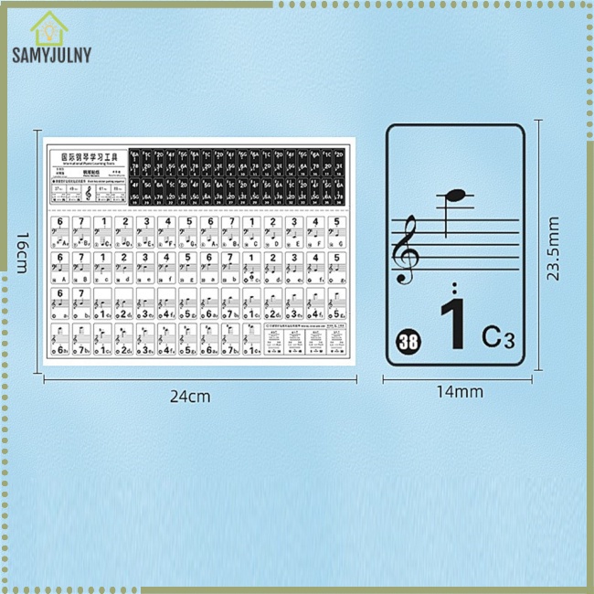 Giấy Dán Ghi Chú 61 / 88 Trong Suốt Cho Đàn Piano Điện