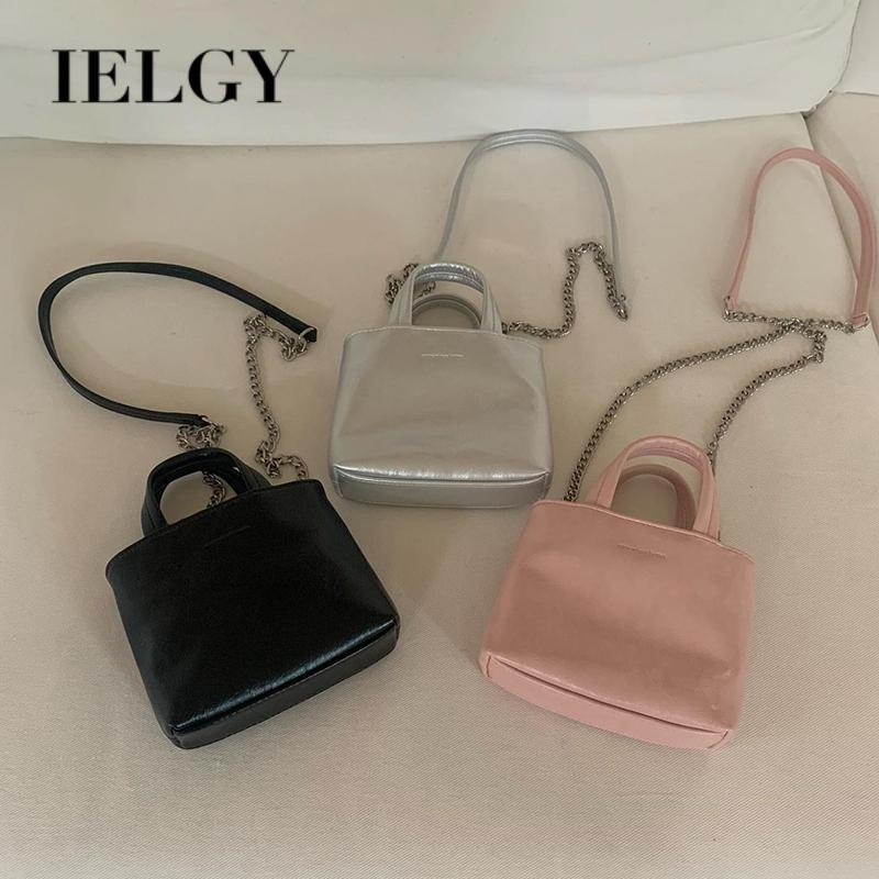 Túi Đeo Chéo Hình Vuông Nhỏ Màu Trơn Có Khóa Kéo Thời Trang Cao Cấp Cho Nữ